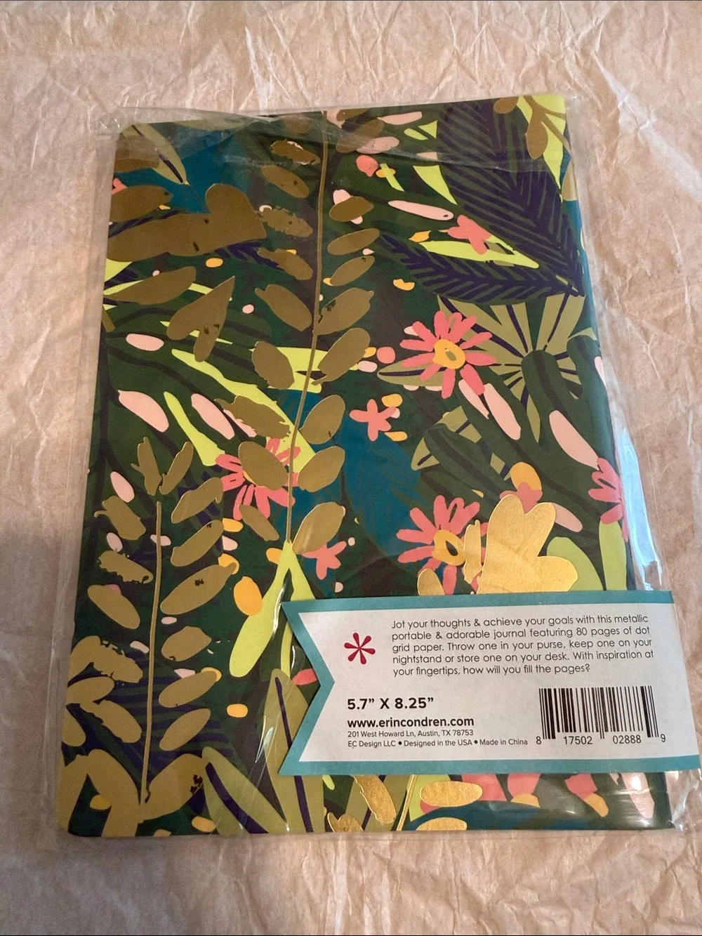 Oh Joy x Erin Condren Petite Journal - Floral Metallic Gold
